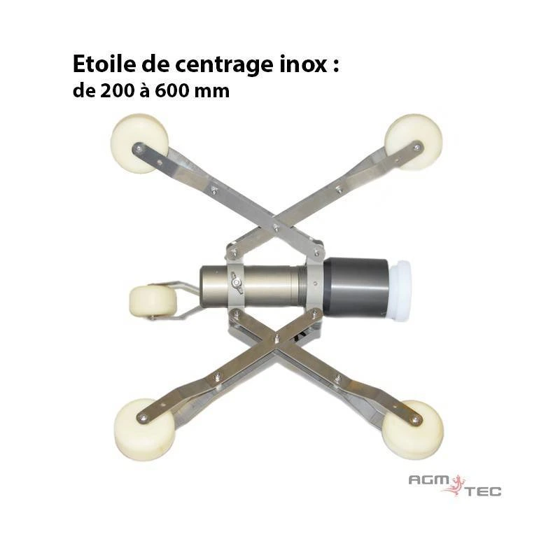 Artisan plombier intervenant avec la caméra Verticam Lite HAD V2 sur conduit vertical
